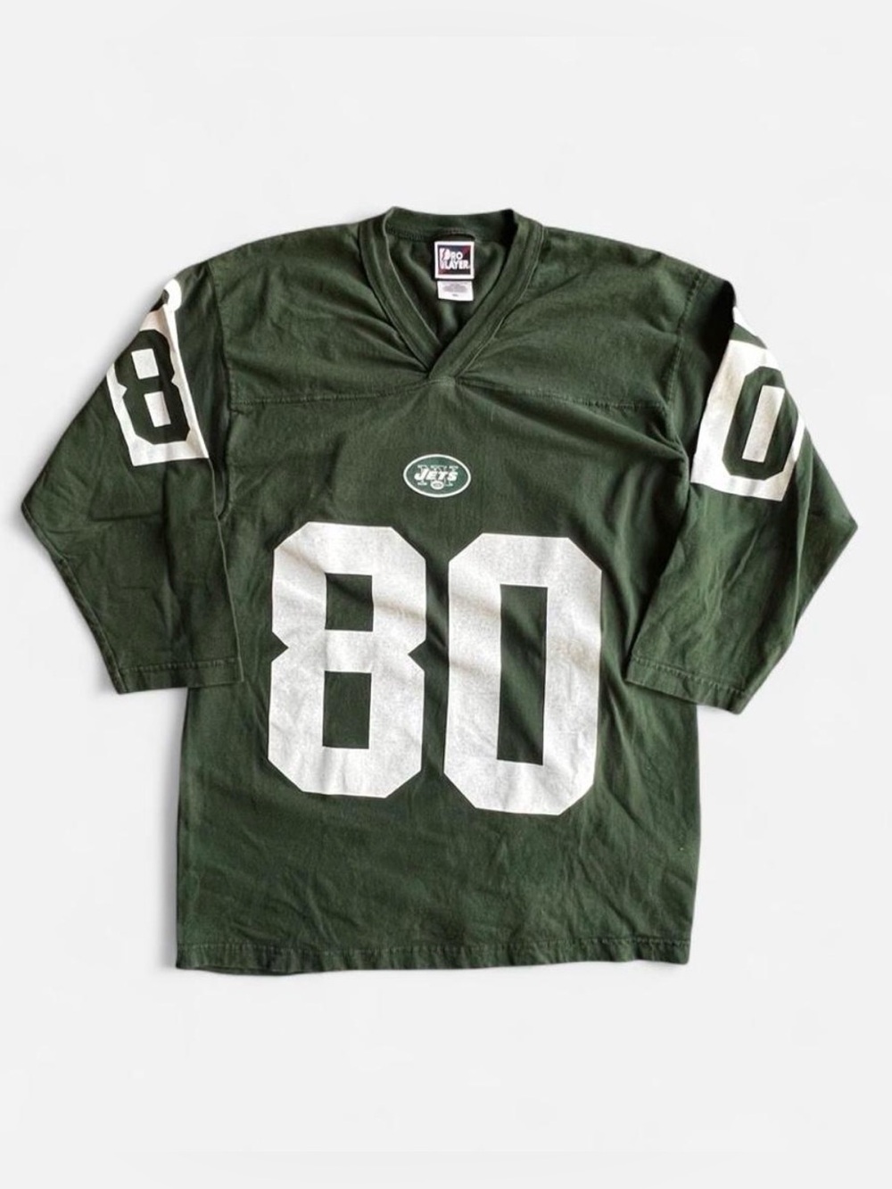 Vintage 90s Pro Player New York Jets Cotton Jersey #80 Wayne Chrebet
Size L